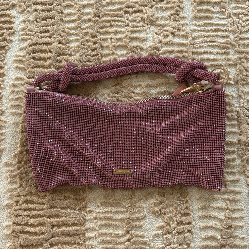 Cult Gaia Nano Hera Rhinestone Mesh Shoulder Bag